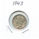 1943 Mercury Silver Dime
