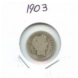 1903 Barber Silver Dime