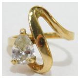 18k HE Ring with Gem
