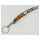 New Damascus Steel Folding Keychain Knife