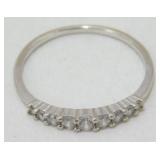 Sterling Silver CZ Ring Band - Size 9, 1.35 grams