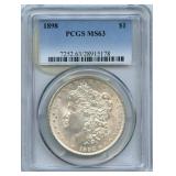1898 Morgan Silver Dollar - PCGS MS 63