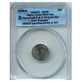 2009-D Roosevelt Dime - ANACS SP 69, First