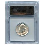 1964 Washington Silver Quarter - ICG MS 65