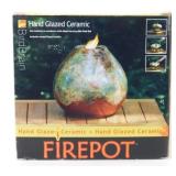 * Hand-Glazed Ceramic Firepot
