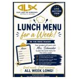 Lunch Menu for a Week