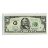 1969-A "Star Note" $50 Federal Reserve Note