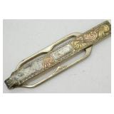 Vintage Sterling Silver Top Tie Clip