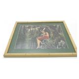 * Old Native American Print - Signed L. Goddard