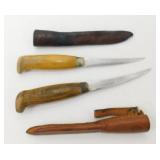 Pair (2) Older Fish Fillet Knives - J. Marttiini