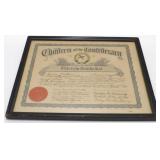 * 1929 Children of the Confederacy Certificate -
