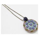 Vintage Glass Pendant Necklace