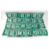 Group of 22 Ohio License Plates from 1973 - None