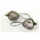 925 Earrings with Clear Gems