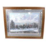 ** Winter Mountain Scene by Sambataro - 31.5" x