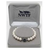 Faux Pearl w/ Stone Bracelet