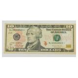 RARE 2017 $10 Star Note - LOW SERIAL # (Under