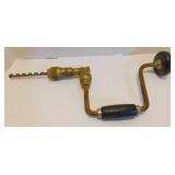 * Vintage Hand Brace with Bit Set
