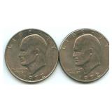 1972 & 1972-D Eisenhower Dollar Coins