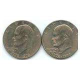 1976 & 1976-D Eisenhower Dollar Coins