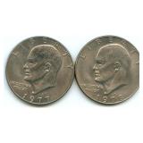 1977-D & 1978-D Eisenhower Dollar Coins