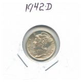 1942-D Mercury Silver Dime