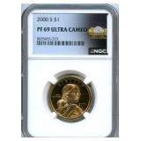 2000-S Sacagawea $1 PF69 Ultra Cameo NGC Marteen