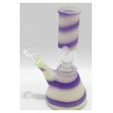 * 8ï¿½ Purple Swirl Glass Water Pipe w/ Percolator