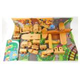 * Wooden Toy Set with Fisher-Price Playmat