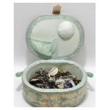 Vintage Sewing Basket w/ Jewelry - Men