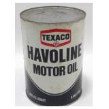 Texaco Havoline Motor Oil Can Tin