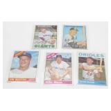 5 Baseball Cards - Jim Bouton, Russ Nixon, Jackie