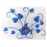 * Blue Metal Tropical Fish Wall Sculpture