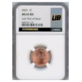 2025 Lincoln Cent NGC MS65 RD - Last Year of