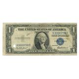 1935-F $1 Silver Certificate w/ Bullet Hole -
