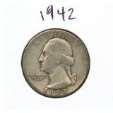 1942 Washington Silver Quarter