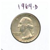 1964-D Washington Silver Quarter