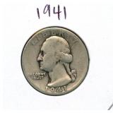 1941 Washington Silver Quarter