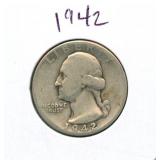 1942 Washington Silver Quarter