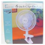 New 6" Clip-On Fan
