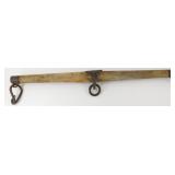 ** Small 36" Weathered Antique Metal & Wooden