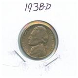 1938-D Jefferson Nickel