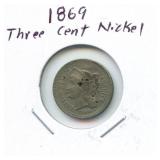 1869 U.S. 3 Cent Nickel