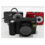 3 Digital Cameras - Untested, No Chargers