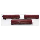 Lot of 3 American Flyer Maroon Passenger &