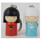 Pair of Chinese Lady Keychains