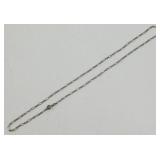Vintage Sterling Silver Chain Necklace - 18"