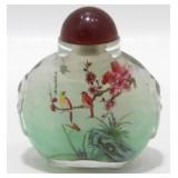 * Vintage Chinese Glass Snuff Bottle - Reverse