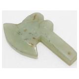 Hand Carved Jade Axe Pendant
