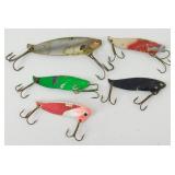 Five (5) Old Sonar Fishing Lures